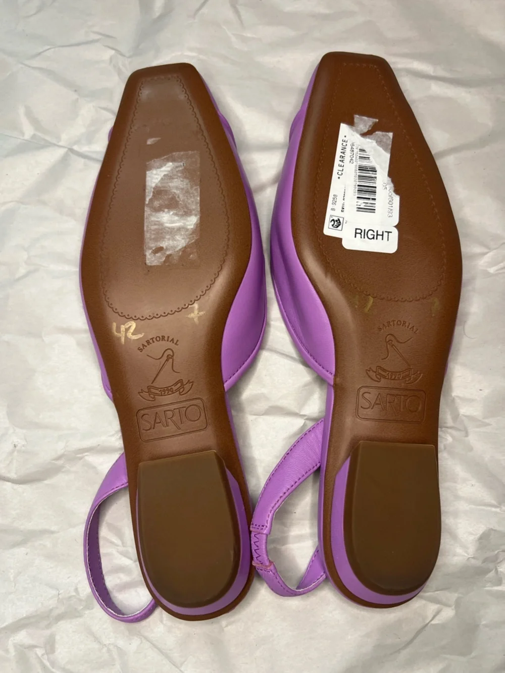Franco Sarto Debbie Slingback Flats in Lilac Size 7